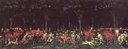 UCCELLO, Paolo Hunt in night oil painting on canvas